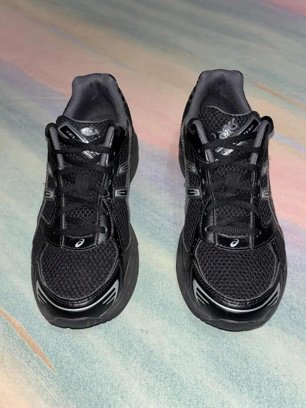 ASICS Gel-1130 Sneakers running black silver shoes size 8.5 athletic shoes - Picture 3 of 8